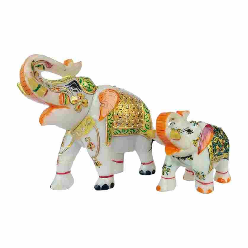 Marble Elephant 6inches By Kavyshilp Handmade